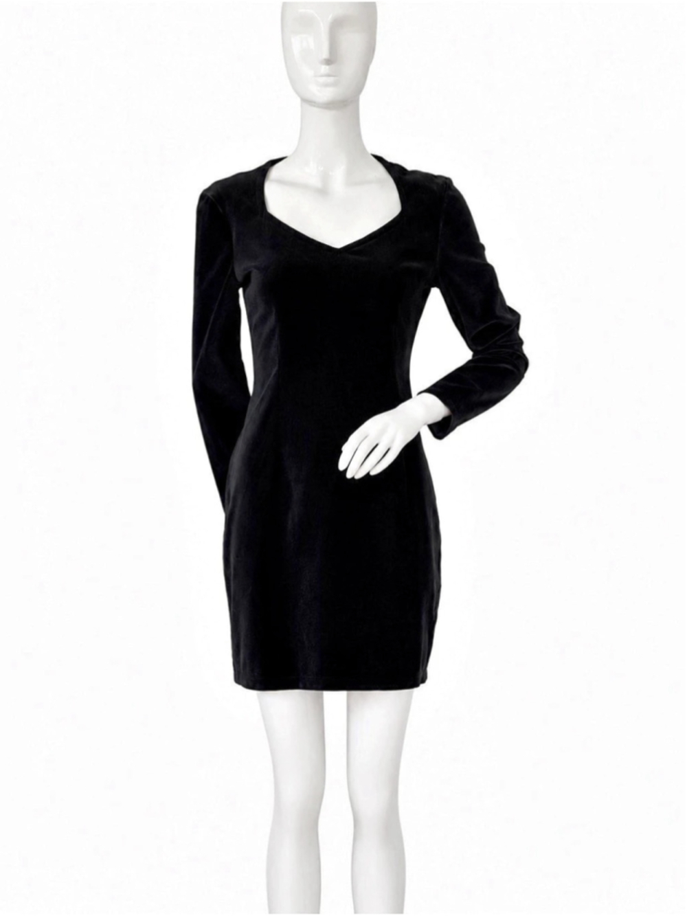 Versus Gianni Versace Black Velvet Mini Dress IT 42